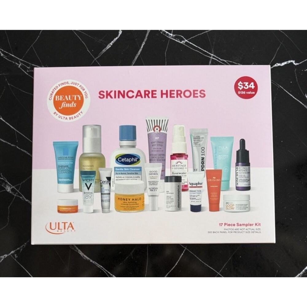 ULTA BEAUTY FINDS Skincare Heroes 17-Piece Sampler Kit NIB/SEALED